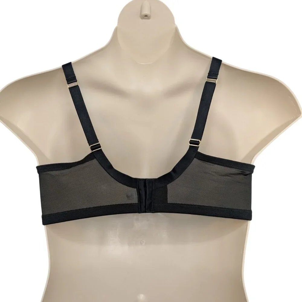 Cacique Womens Balconette Bra 42D Black Red Lace Underwire Unlined - Picture 5 of 10